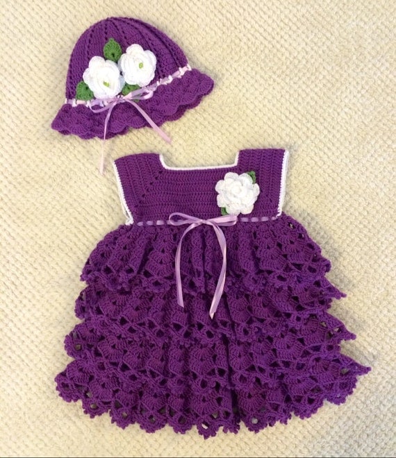 Babydress with matching hat