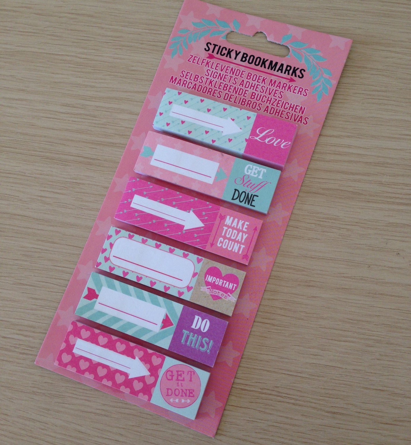 Set of 6 sticky notes / bookmarks SN02