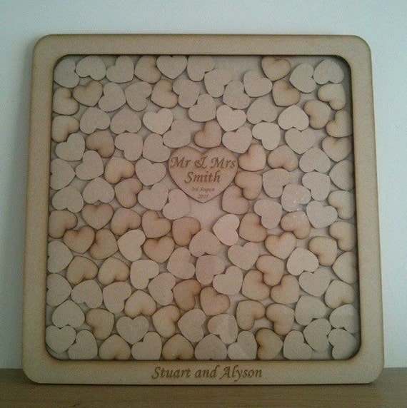 Heart slot guest book