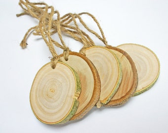 Wooden gift tags - set of five