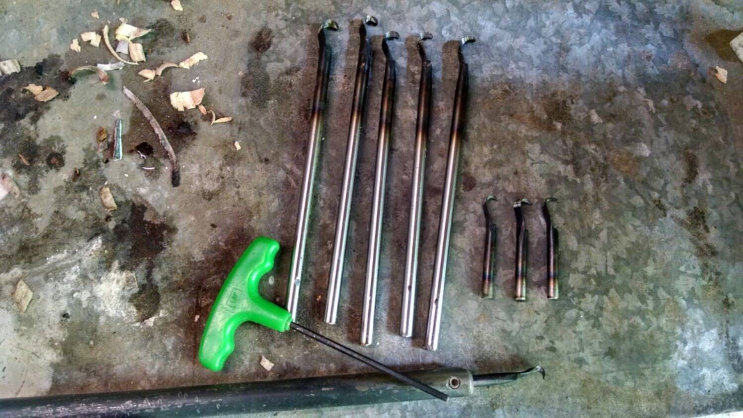 Woodturning hook tool for boring bar only