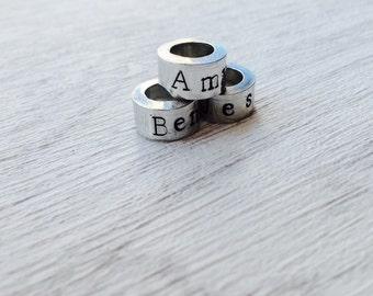Personalised Beads to fit Pandora and Camilla style Bracelets