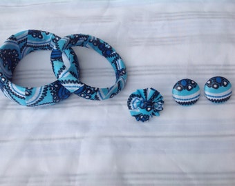 Ankara cowries Dangle earrings main image 1