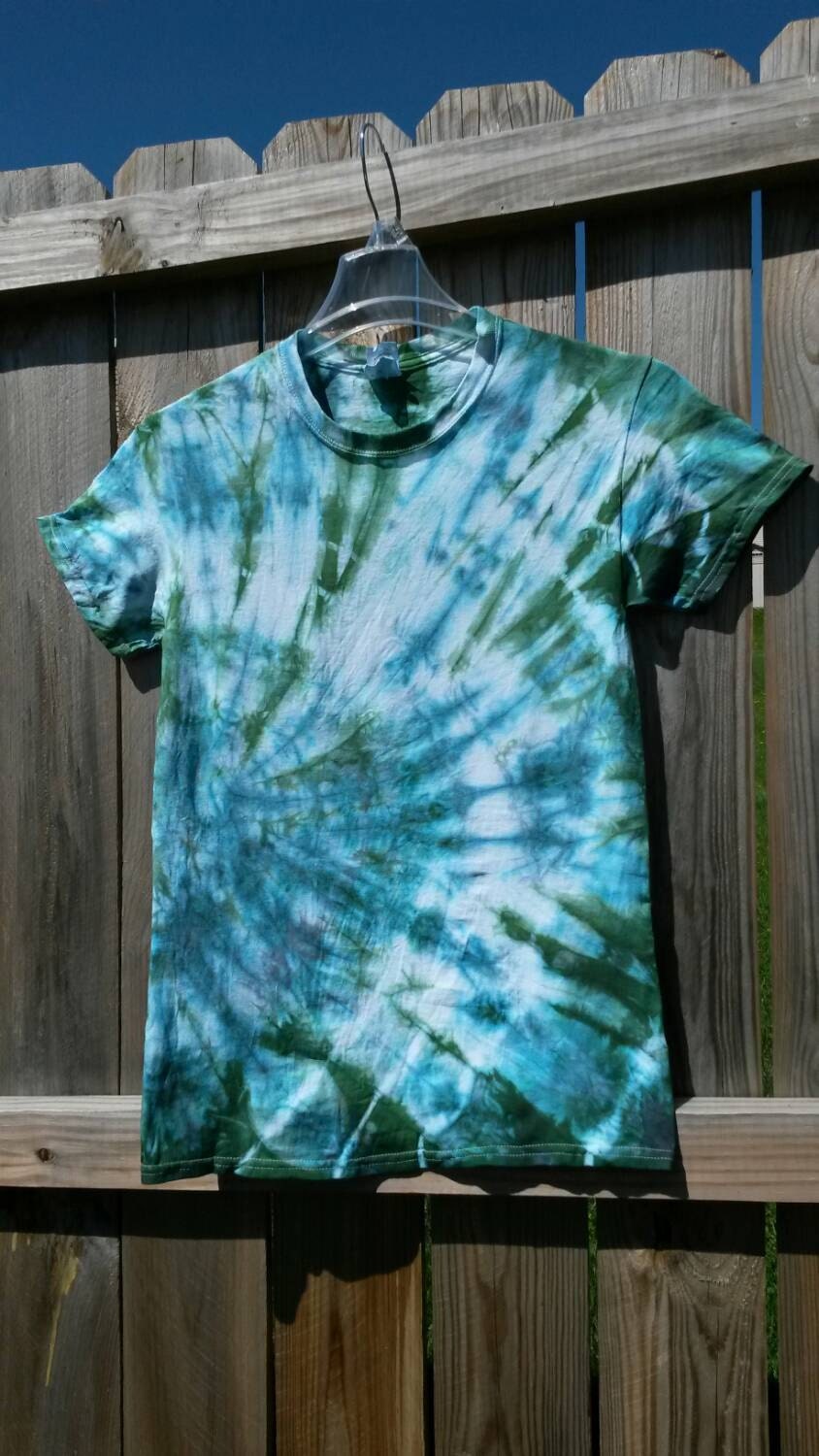 Tie Dye Shirt Blue and Green Tie Dye Shirt by MessyMommasTieDyes