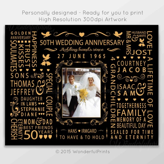 50th Wedding  Anniversary  Gift  for Mom  and Dad  by 