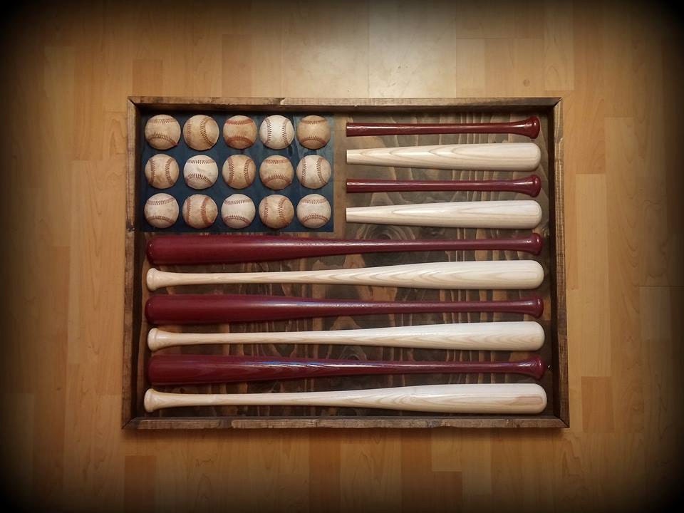 DIY Baseball Bat American Flag