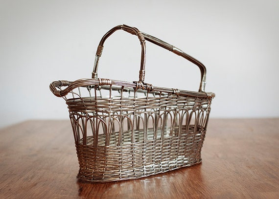 vintage french bottle holder Basket, French Holder, Wine Bottle Country Vintage Kitchen, French