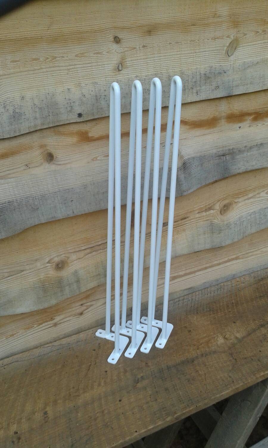 White 28 Inch Hairpin Legs Per Leg