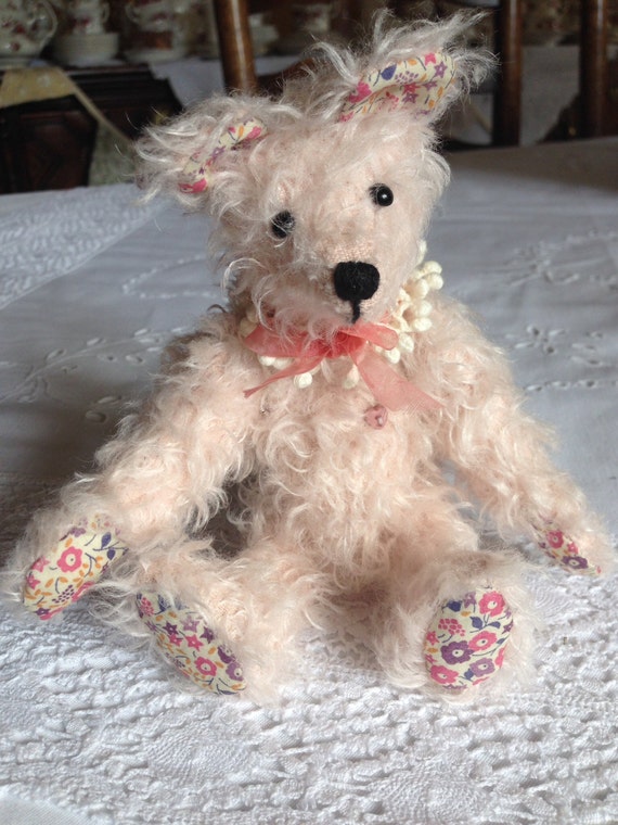 pink mohair bear