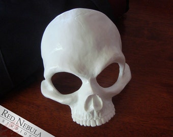 Human Skull Half Mask Blank, Resin Skeleton Mask, Halloween Mask, Grim Reaper Masque, Masquerade Skull, Death Mask, Realistic Skull Mask