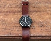 Veg-Tanned 1-Piece Watch Strap in Mahogany - 20mm