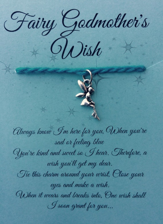 Items similar to Blue girls fairytale fairy godmother wish bracelet