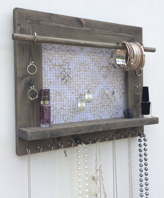 New Size Jewelry Organizer FREE SHIPPING Barn Wood by DivaDisplay