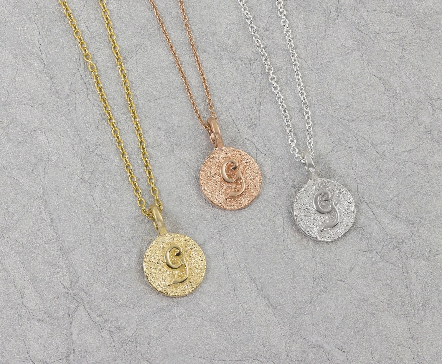 Gold necklace with letter g Clearance