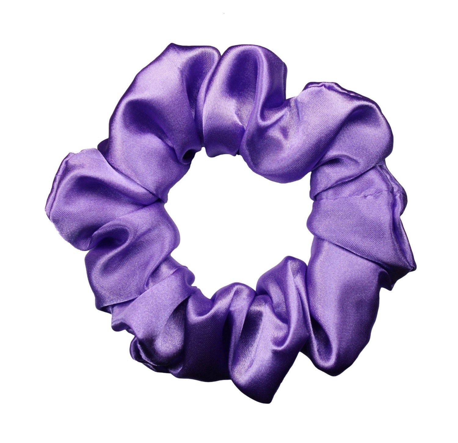 Light Purple Satin Scrunchies Ponytail Holder Free Shipping