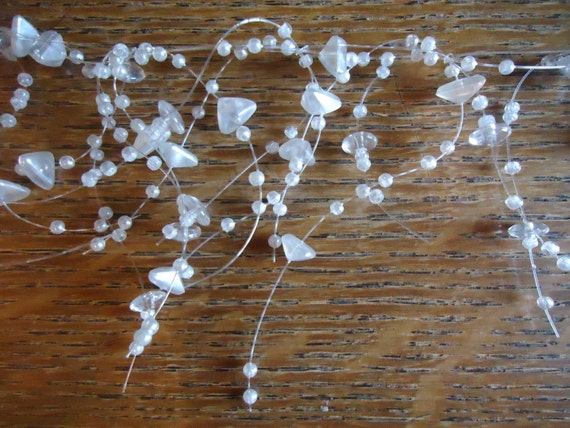 Draped Craft Pearl Beads Table Draped Craft Pearl Beads Table