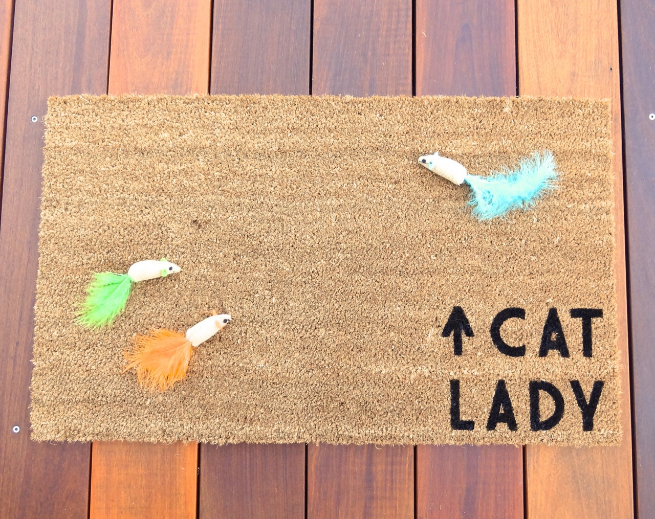Cat Lady Cat Door Mat doormat Cat Decor Cat Owners by Dichotomat
