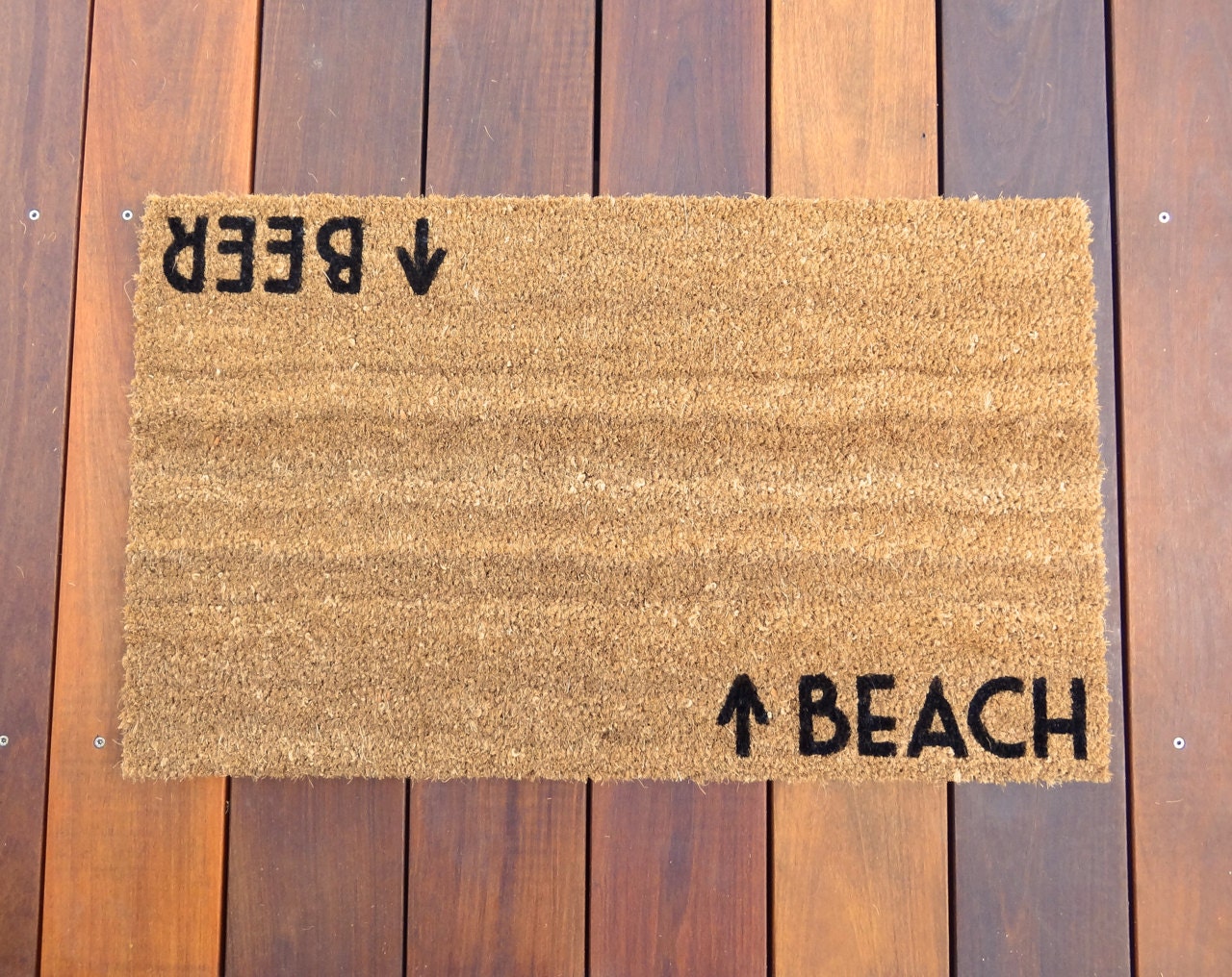Beach / Beer Door Mat doormat beach cottage decor