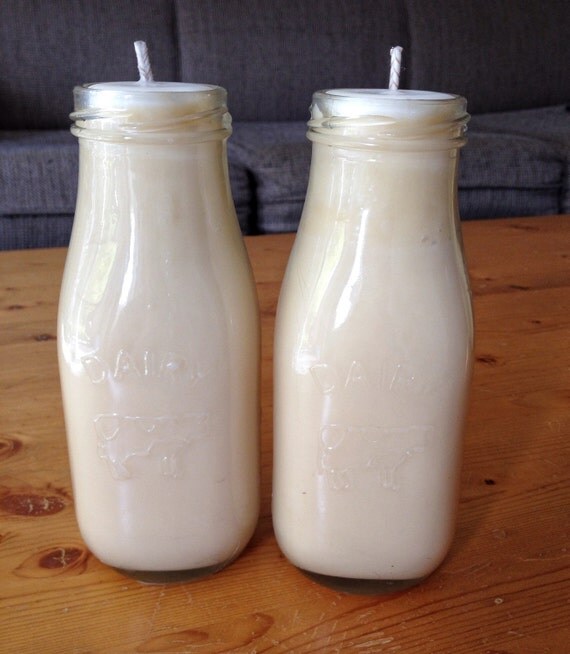 8 oz. Milk Bottle Candle Grape Bubblegum & by mariaidadesigns