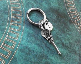 Lacrosse Keychain SMALL Lacrosse Keyring Personalized Keychain Lacrosse Keyring Lacrosse Gift Lacrosse Team Gift Lacrosse Stick Keychain