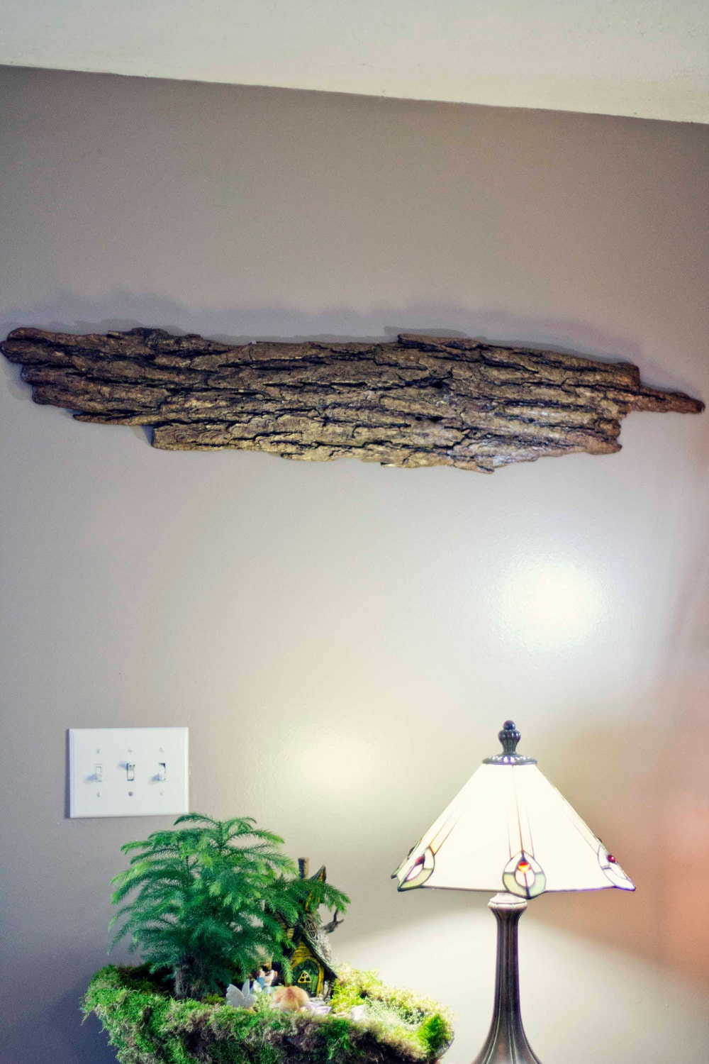 Tree Bark Wall Decor : Natural tree bark unique wall hanging