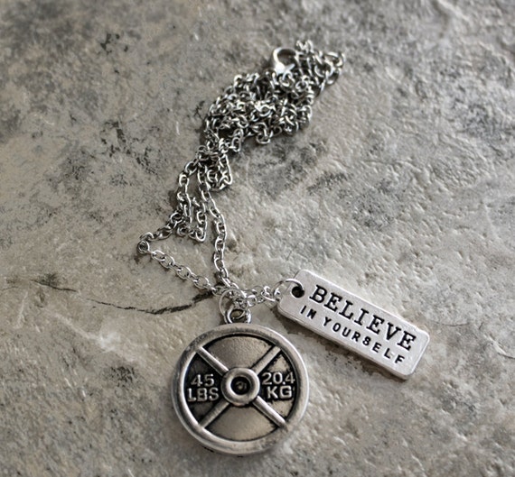 Believe in Yourself Necklace Weight Loss Charm Necklace with