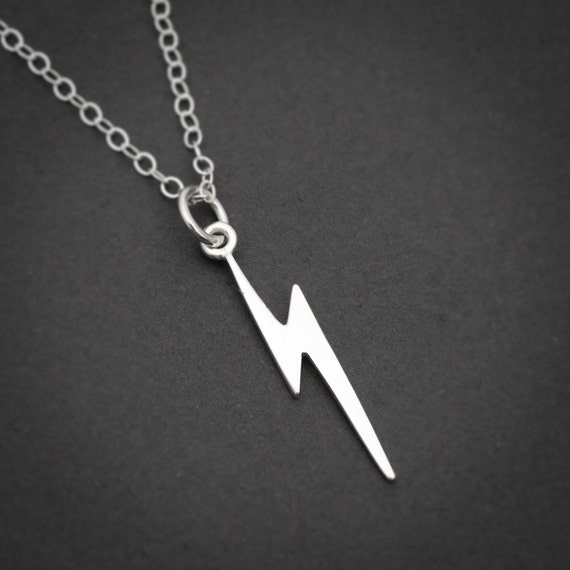 Lightning Bolt Necklace Lightning Bolt Jewelry by BijouBright