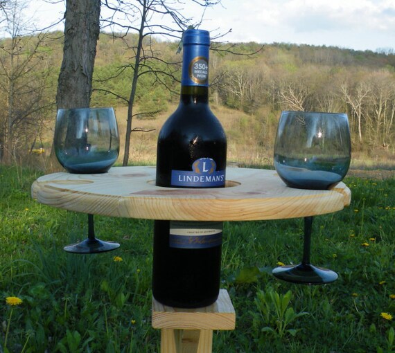 Outdoor Wine Glass Holder for Camping by NWPABackwoods on Etsy