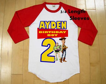 Toy Story Birthday Shirt - Toy Story Boys Birthday Shirt - Raglan Available