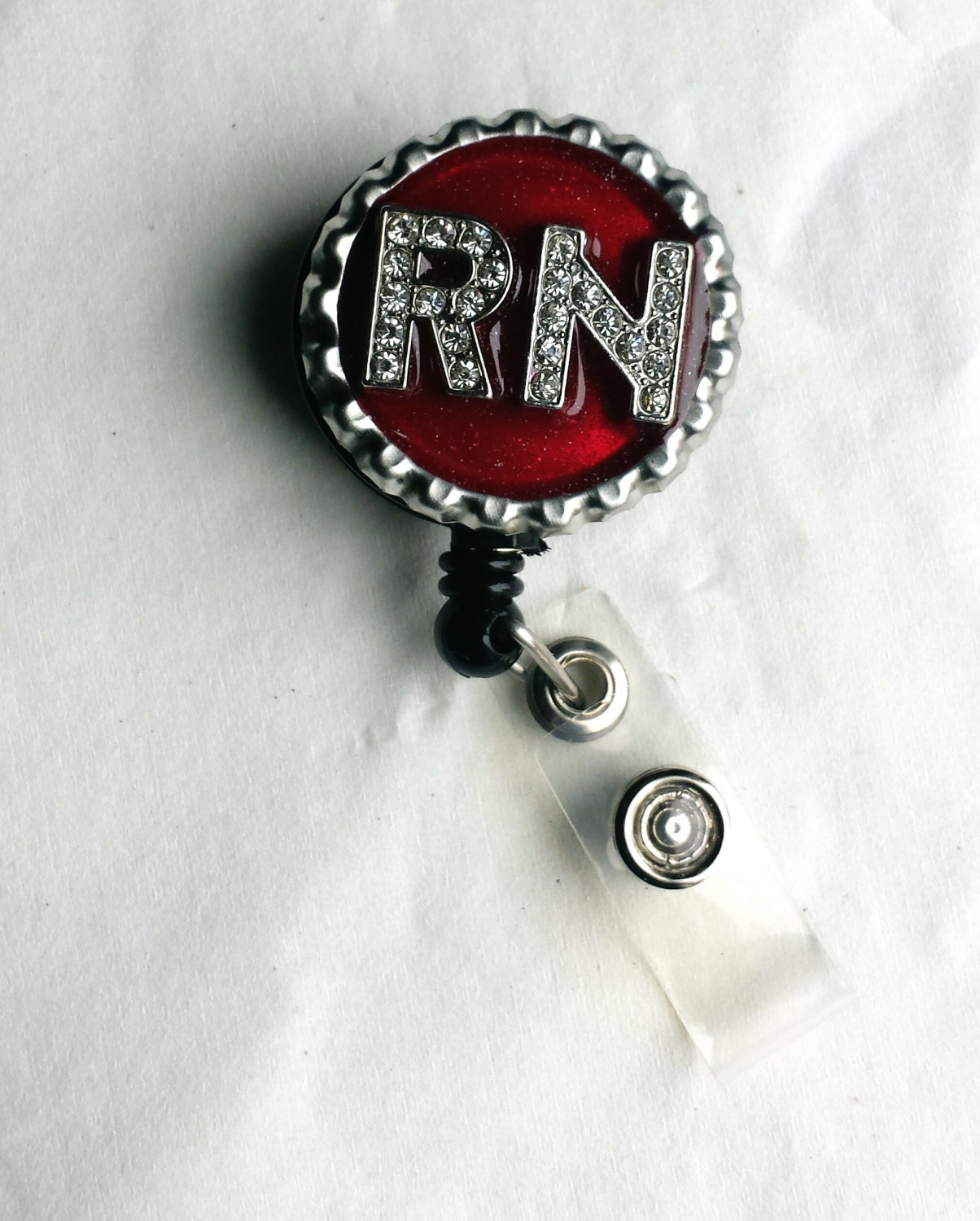 RED RN Badge Retractable Id Badge Reel Designer Badge