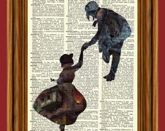 Howl's Moving Castle Upcycled Dictionary Art Print Poster