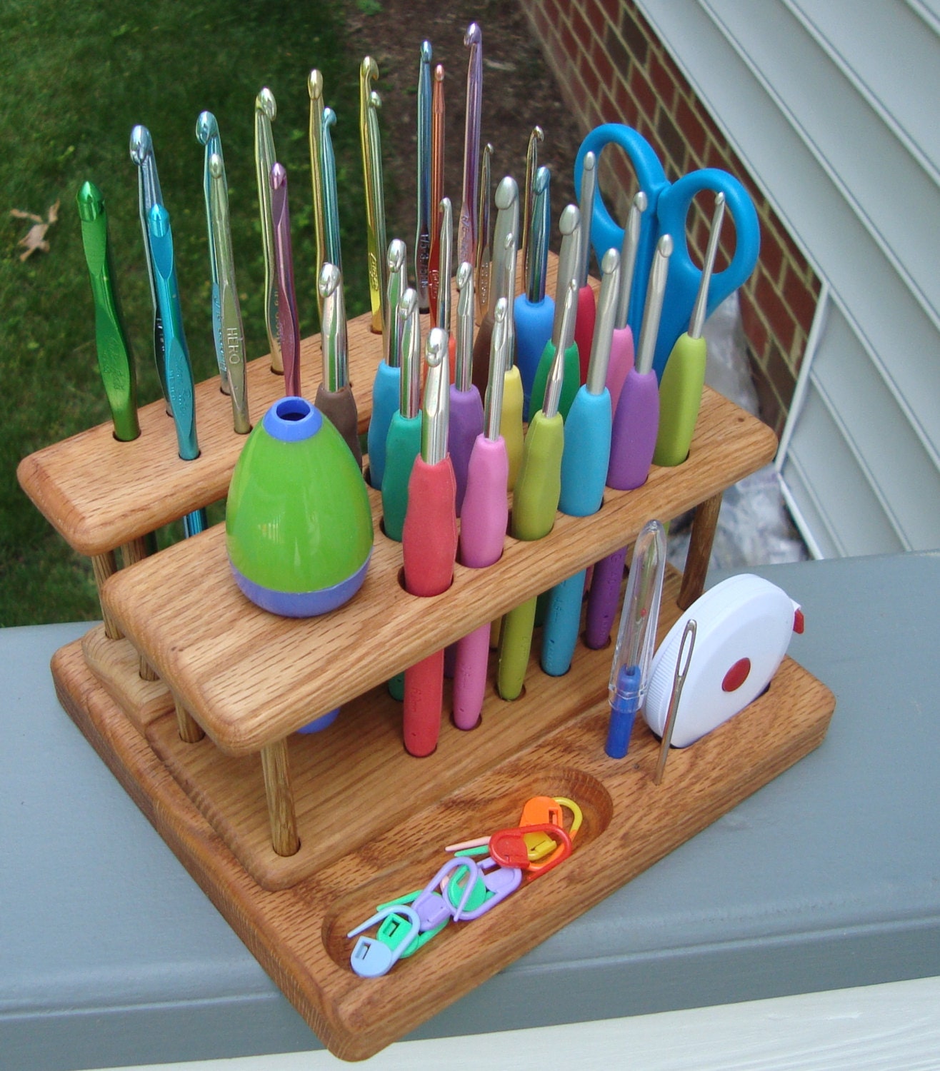 The ErgoElite Crochet Hook Organizer Workstation