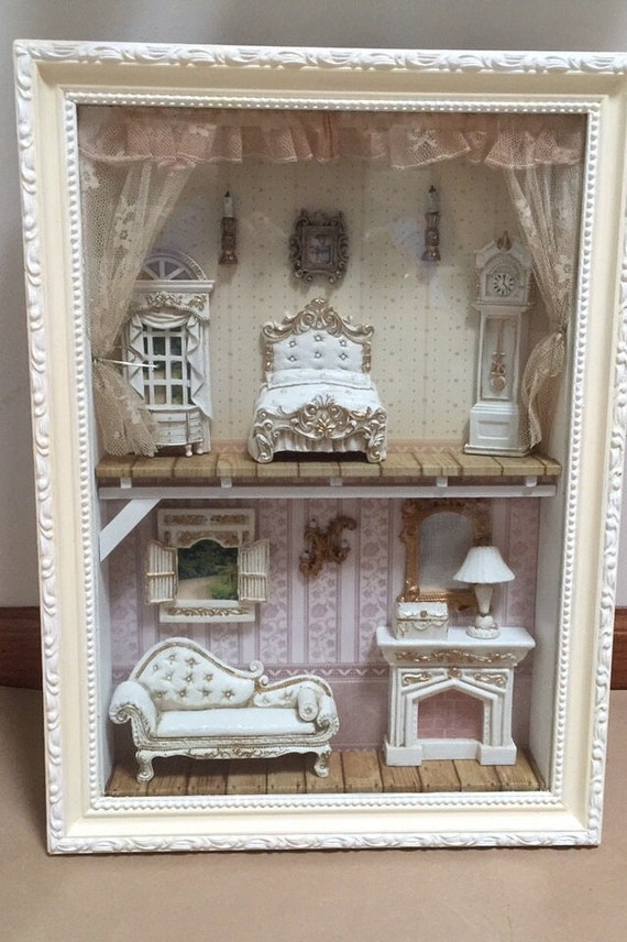 Room Box Shadow Box Dollhouse Furniture Display French Country