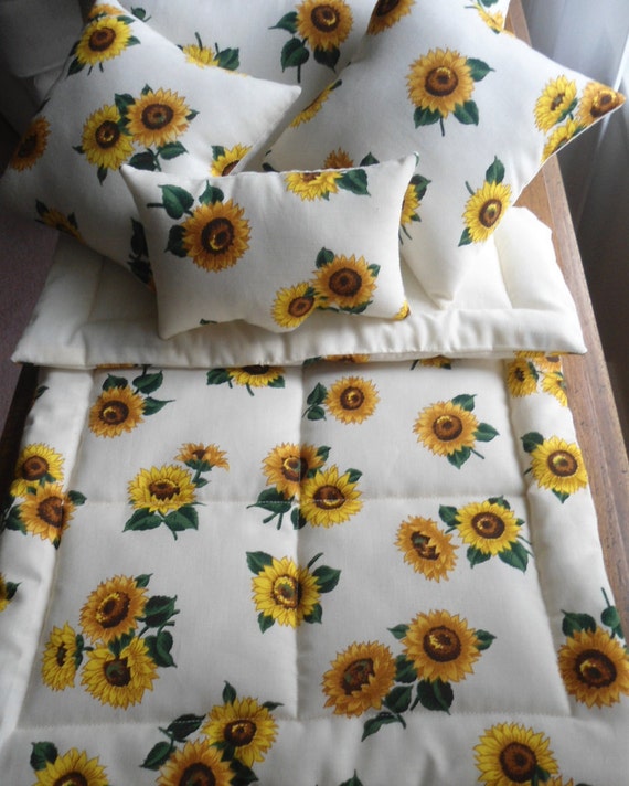 Sunflower 5 Piece Doll Bedding Set Doll Crib by ...