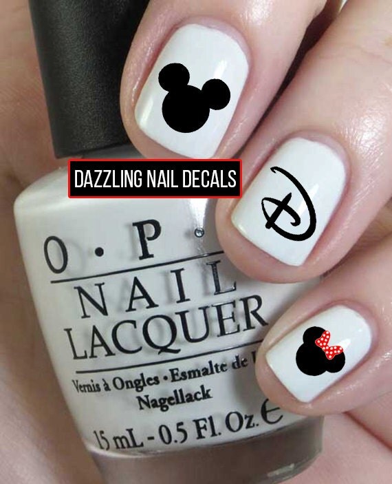 Disney Mickey Mouse Nail Decals by DazzlingNailDecals on Etsy