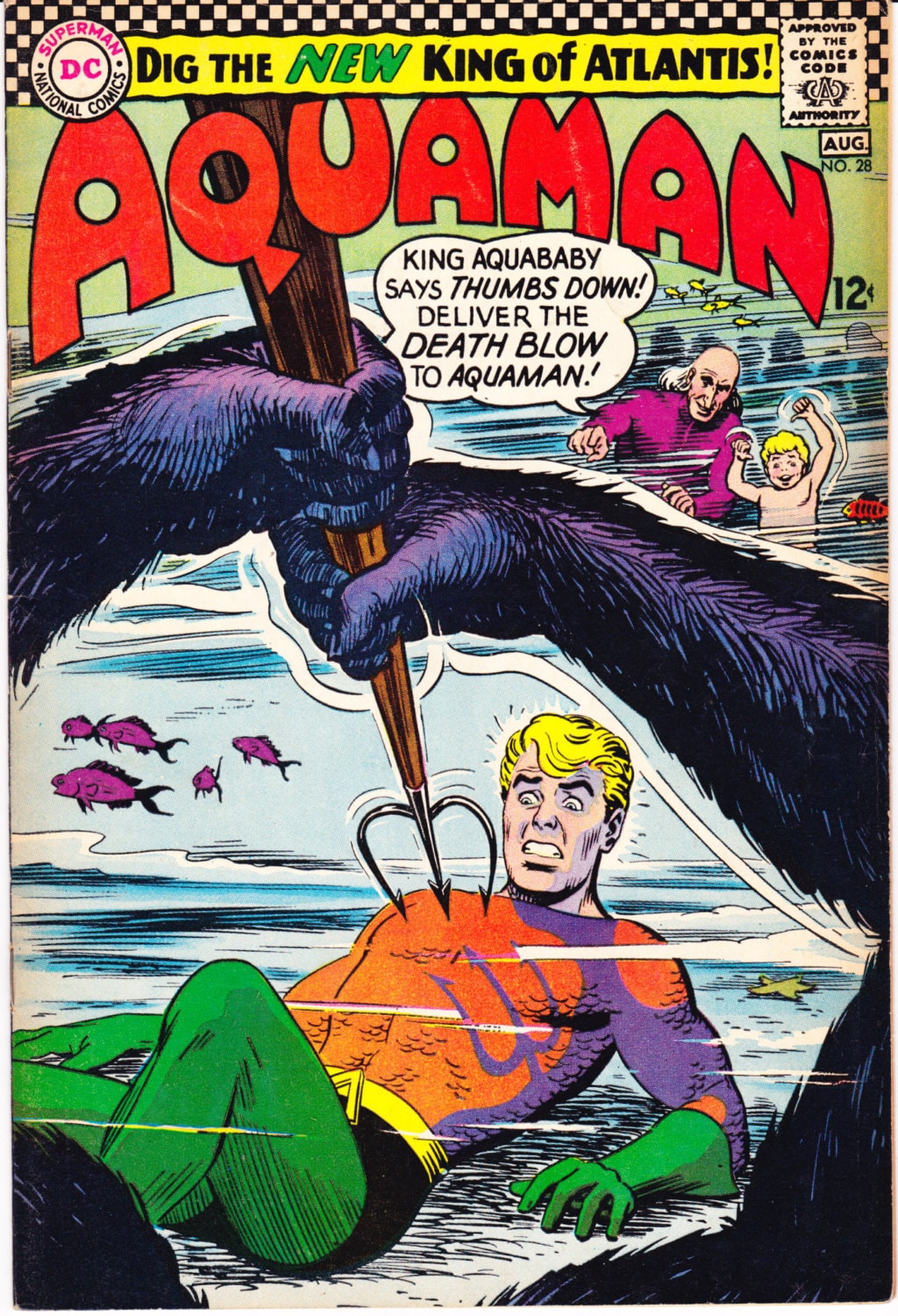 Aquaman 28 comic book Vintage Silver Age Aqualad Mera Nick