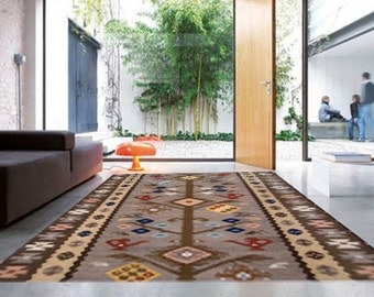 Pvc rug / Decorative rug - pvc rug - model Indian blanket - kitchen rugs / kitchen mat / Floor cloths, linoleum rug, kitchen mat floor