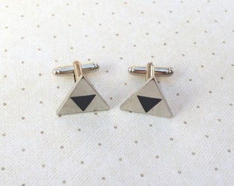 Legend of Zelda Triforce Link Cufflinks Cuff Links in Silver