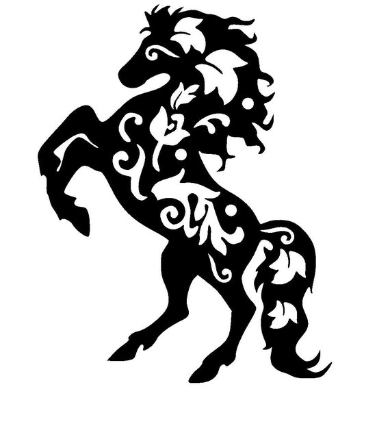 66 vintage horse design stencil and template