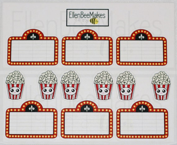Cinema/Movie Themed Stickers