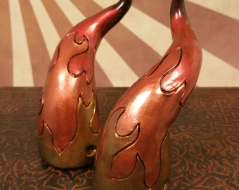Burning Ember Fire Fairy Costume Horns - Made to Order