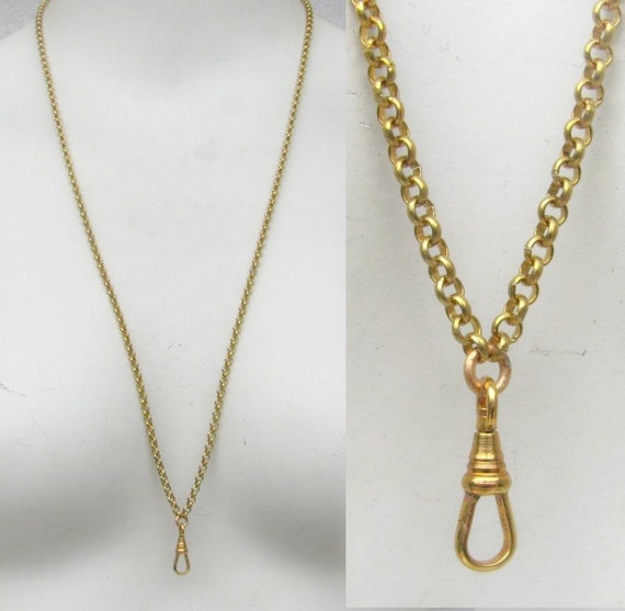 Gold Lanyard Necklace. Delicate.. Gold tone gold by madmadcrafter