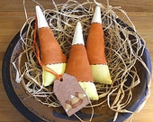 Primitive Halloween Candy Corn Bowl Filler Ornaments