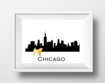Chicago Skyline Wall Art chicago skyline | etsy Chicago Skyline Wall Art chicago skyline | etsy