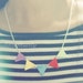 Necklace Garland. Beauty and Geometric Triangle Bunting Necklace rainbow