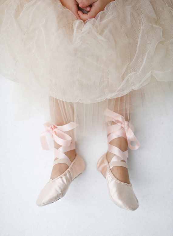 Flower Girl Ballet Shoes by DolorisPetunia on Etsy