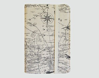 Kindle Cover Hardcover, Kindle Case, eReader, Kobo, Kindle Voyage, Kindle Fire HD 6 7, Kindle Paperwhite, Nook GlowLight Flight Map