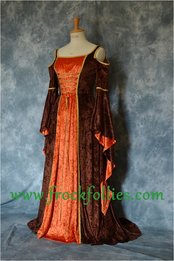 Medieval Gown Elvish Wedding Gown Handfasting Dress