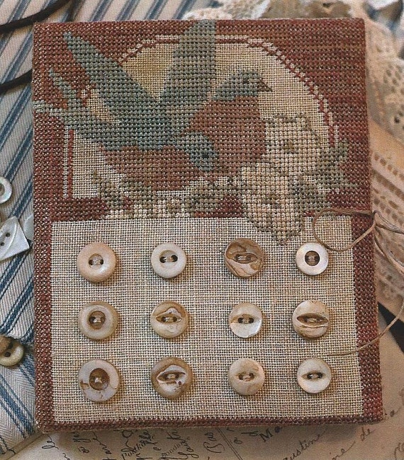 Primitive Folk Art Cross Stitch Pattern by