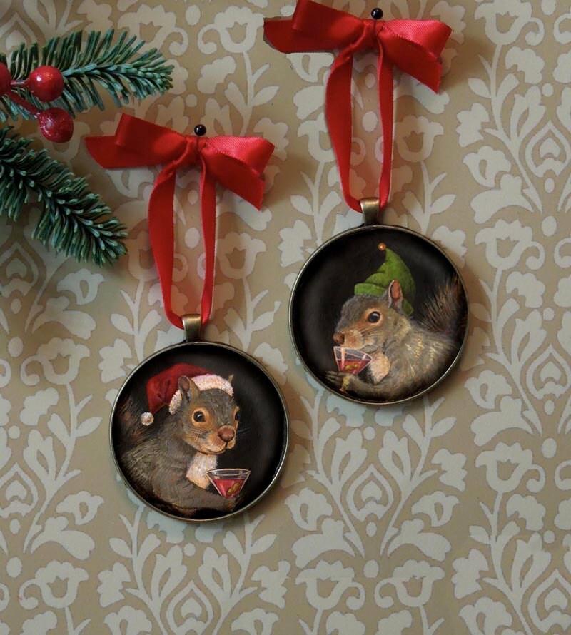 Squirrel Christmas Ornament Christmas Squirrel Decoration